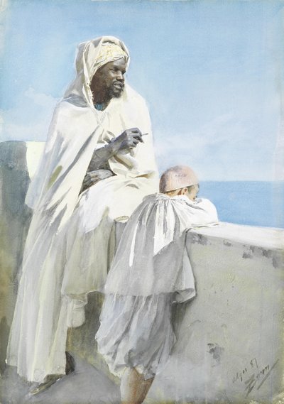 Man and Boy in Algiers by Anders Leonard Zorn